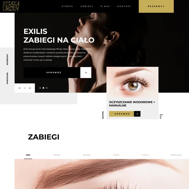 Strona firmy kosmetycznej