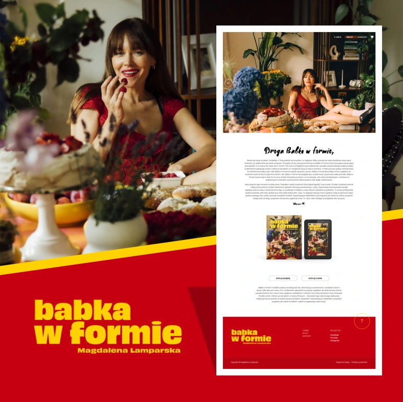 Strona promocyjna książki „Babka w formie”